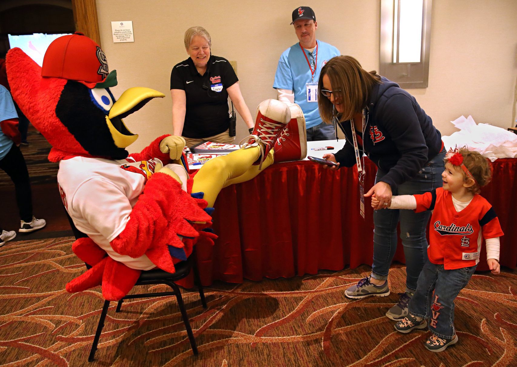 Cardinals Winter Warm-Up Sunday, Fredbird